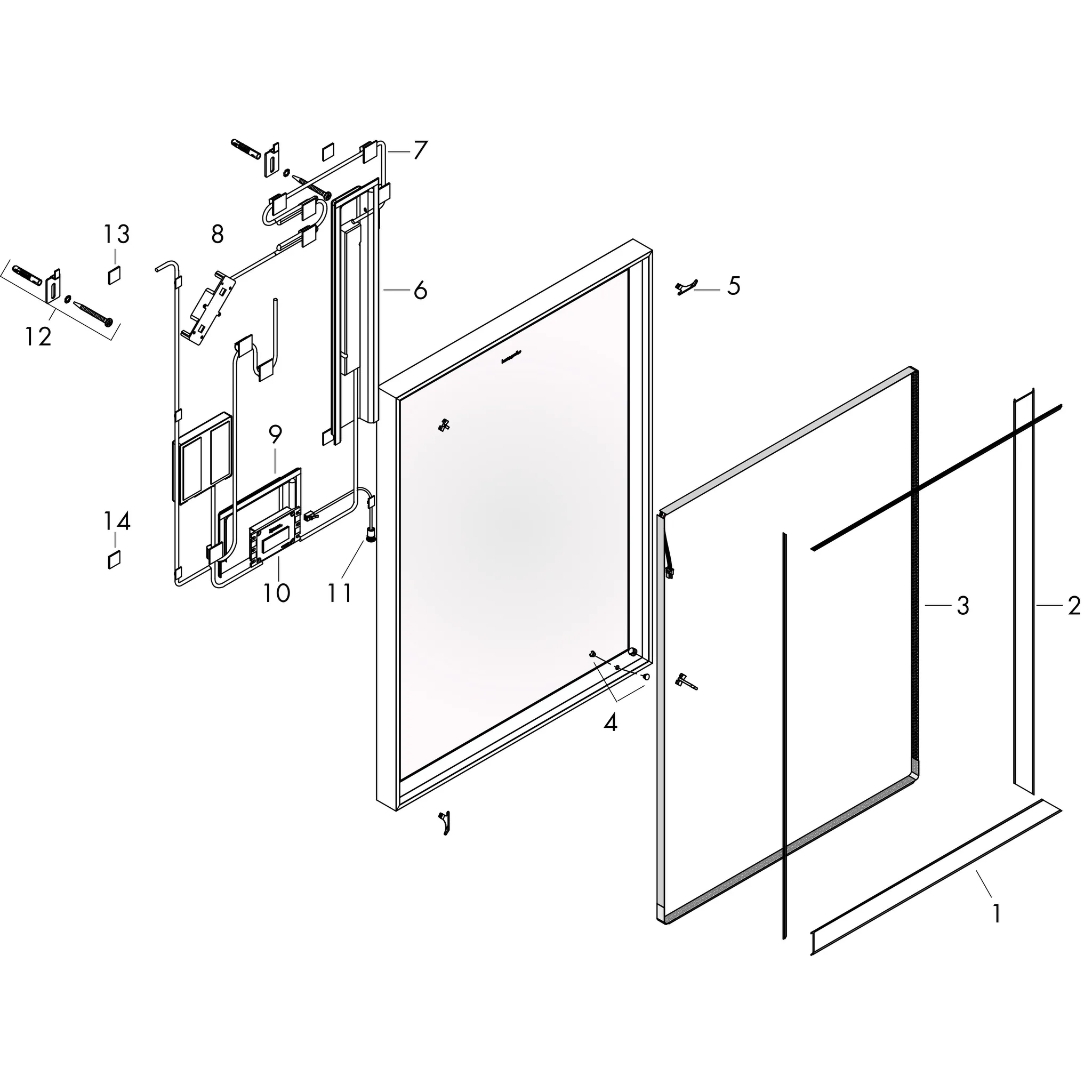 Hansgrohe Xarita E Spiegel mit LED-Beleuchtung, 800x50 cm, Mattweiß Hansgrohe Xarita E Spiegel mit LED-Beleuchtung, 800x50 cm, Mattweiß