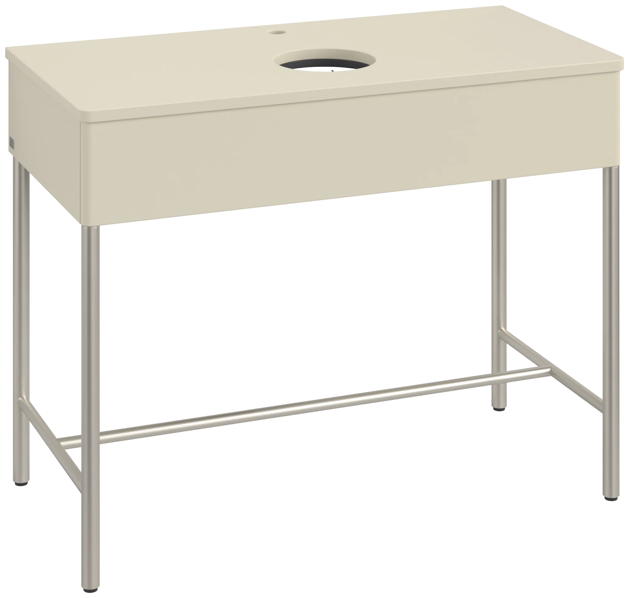 Villeroy & Boch Waschbeckenunterschrank Artis L61050, Silk Grey Matt Lacquer, 1000x782x500mm, mit Metallgestell, Beleuchtung, Push-to-open Funktion