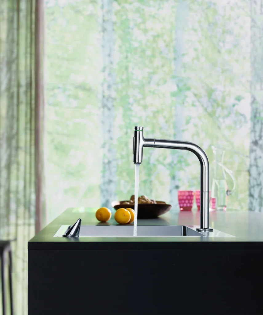 Hansgrohe Metris Select M71 2-Loch Einhebel-Küchenmischer mit Ausziehbrause, Chrom, 35 mm Bohrung, 200 mm ComfortZone, 110° oder 150° Schwenkbereich Hansgrohe Metris Select M71 2-Loch Einhebel-Küchenmischer mit Ausziehbrause, Chrom, 35 mm Bohrung, 200 mm ComfortZone, 110° oder 150° Schwenkbereich