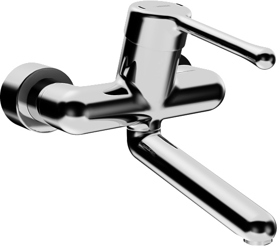 Einhand-Waschtischarmatur Bedienungshebel lang „Medipro“ Ausladung 246 mm in Chrom Einhand-Waschtischarmatur Bedienungshebel lang „Medipro“ Ausladung 246 mm in Chrom