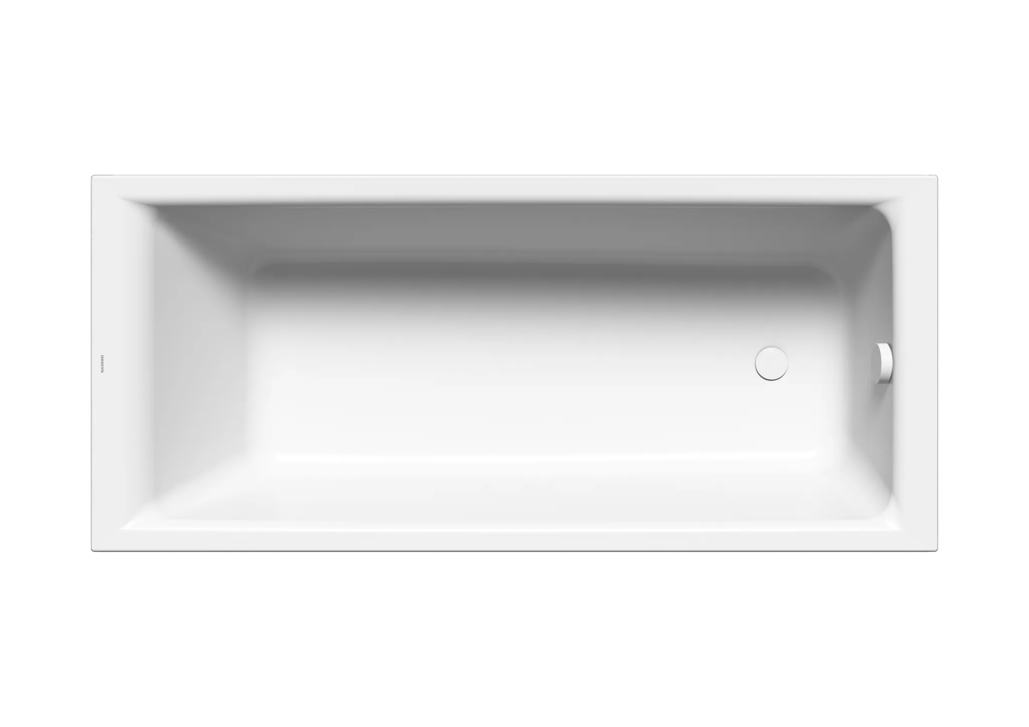 Kaldewei Badewanne „Puro“ rechteck 180 × 80 cm, ohne Grifflochbohrungen mit Überlaufbohrung, in alpinweiß