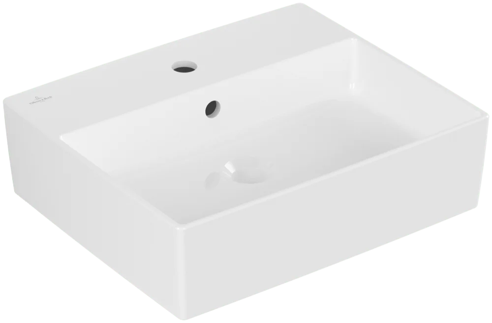 Villeroy & Boch Aufsatzwaschbecken Memento 2.0, 498x420x139mm, Weiße Alpin, TitanCeram, glänzend, mit Überlauf