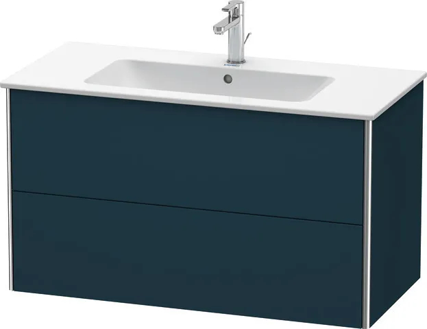 Duravit Waschtischunterschrank wandhängend „XSquare“ 101 × 56 × 47,8 cm Nachtblau Seidenmatt