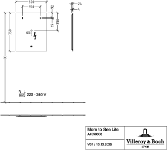 Villeroy & Boch Spiegel „More to See Lite“ 600 × 750 mm Villeroy & Boch Spiegel „More to See Lite“ 600 × 750 mm