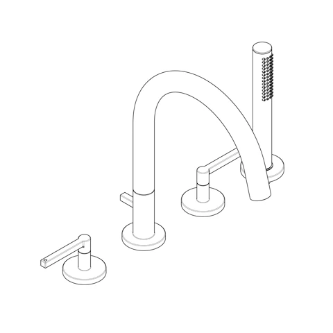 NOVA FONTE 4Loch Wannenarmatur PURISTIC chrom NOVA FONTE 4Loch Wannenarmatur PURISTIC chrom
