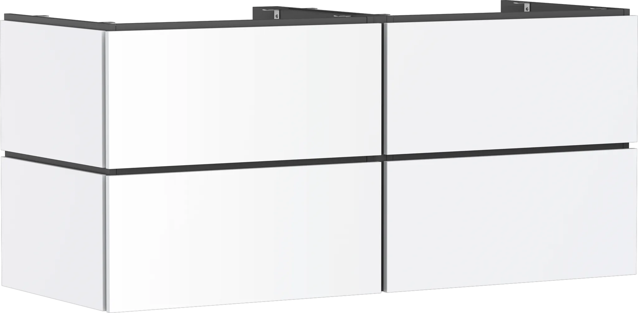 Hansgrohe Xilesa E Waschtischunterschrank 1375x550mm mit 4 Schubkästen, Mattweiß