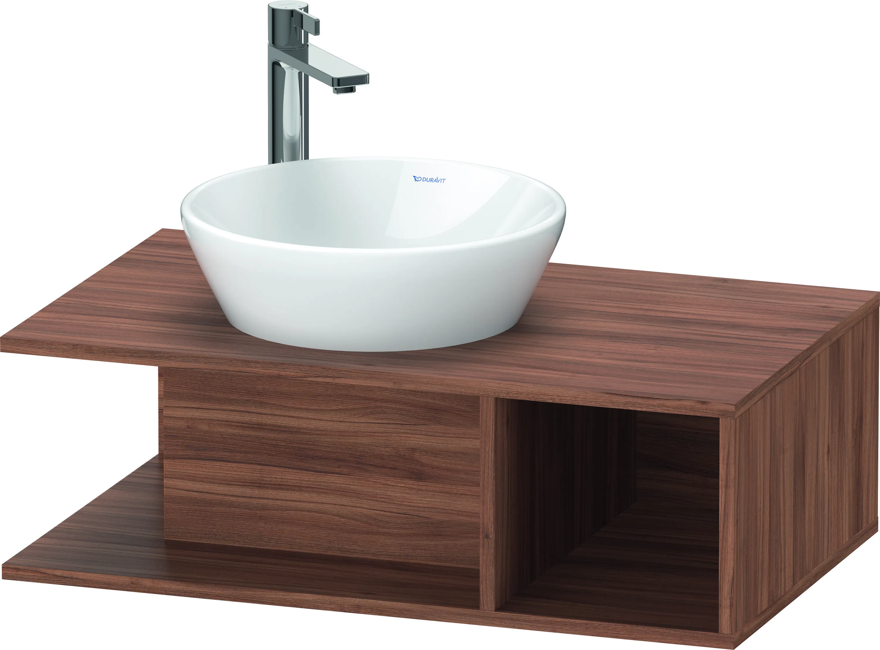 Duravit Waschtischunterschrank wandhängend „D-Neo“ 80 × 26 × 48 cm Nussbaum Natur