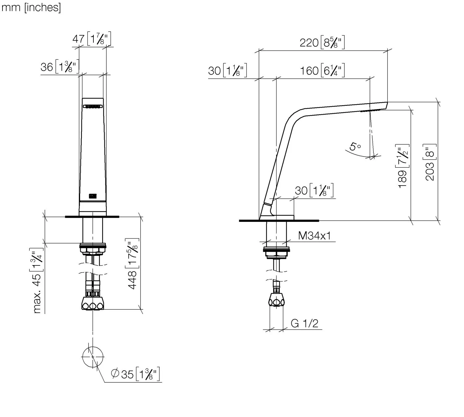 Dornbracht CL.1 Waschtisch-Stand-Auslauf ohne Ablaufgarnitur Chrom Dornbracht CL.1 Waschtisch-Stand-Auslauf ohne Ablaufgarnitur Chrom