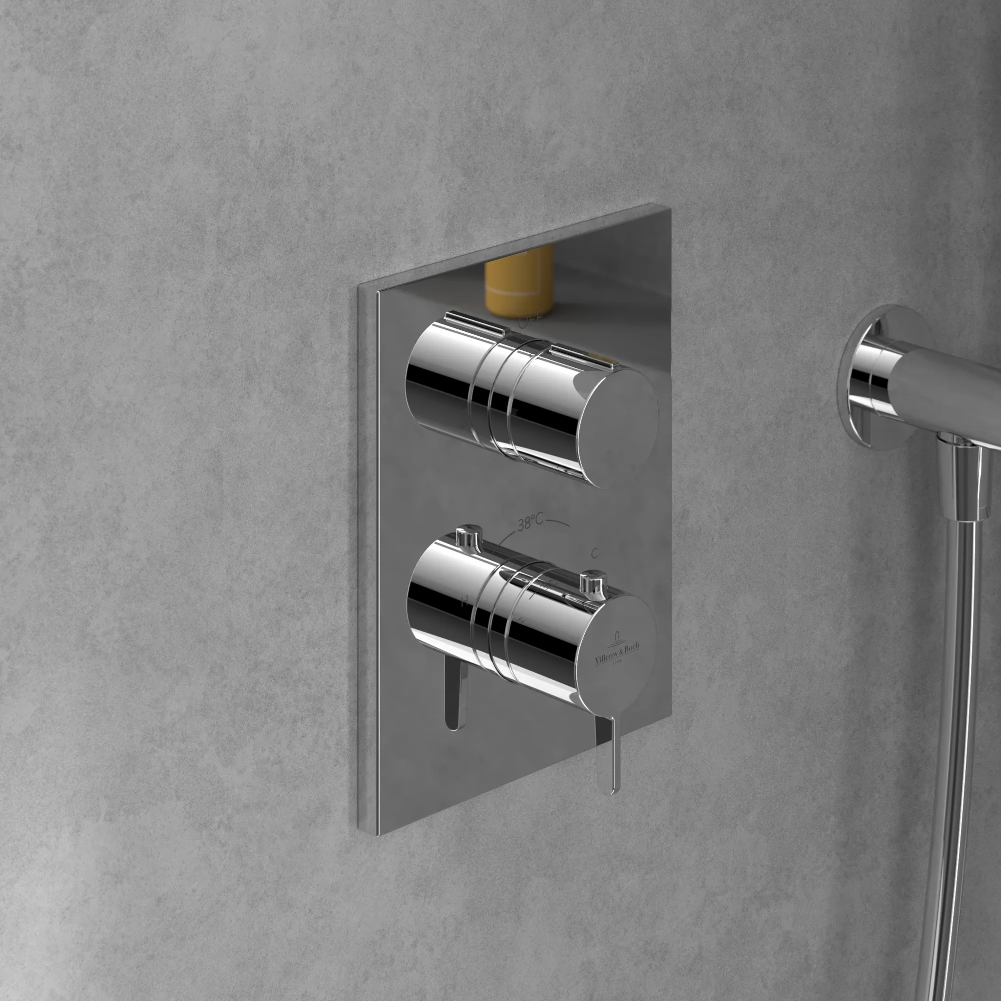 Zweihand-Unterputz-Armatur „Conum“ 12,4 cm in Chrom Zweihand-Unterputz-Armatur „Conum“ 12,4 cm in Chrom