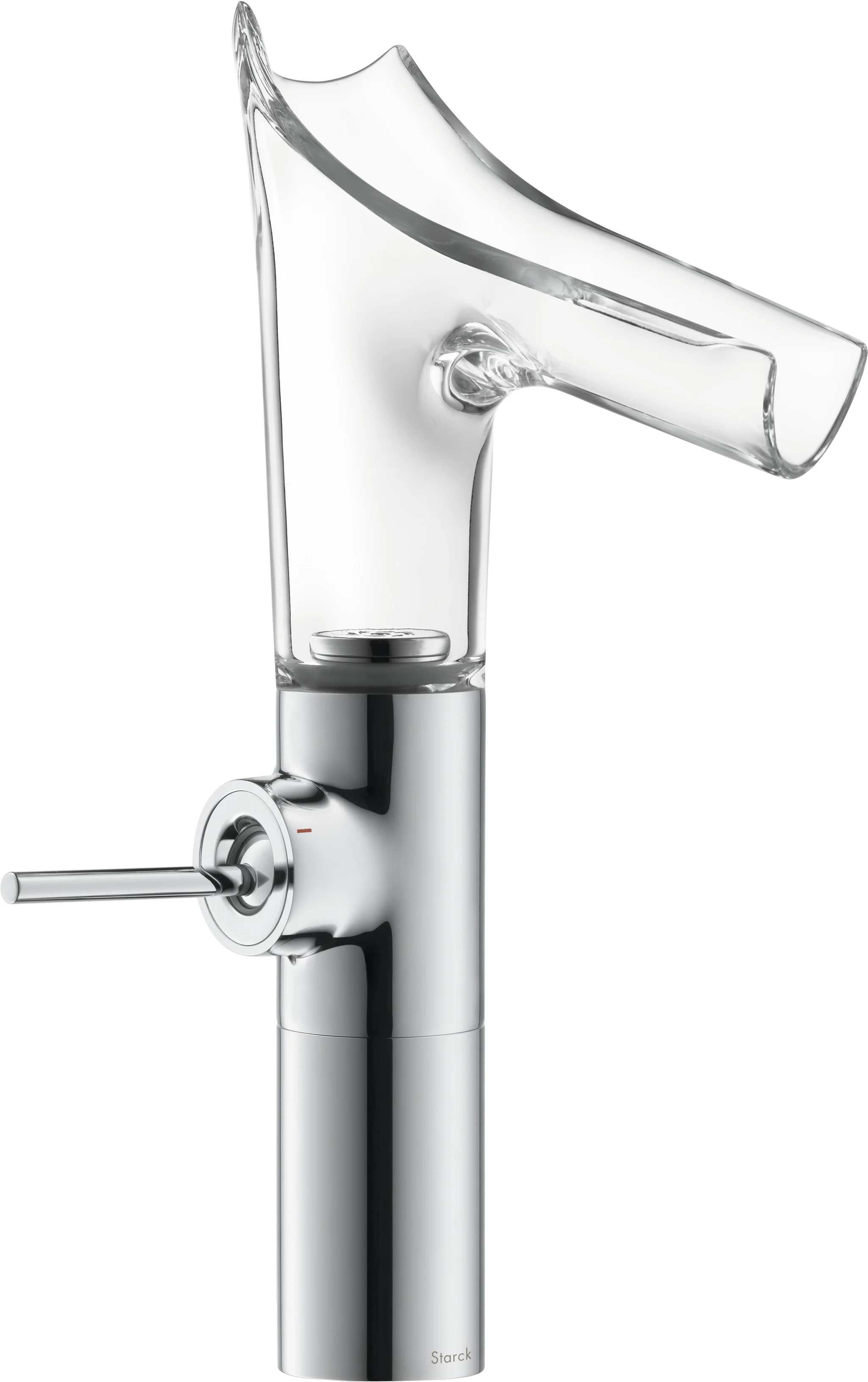 Hansgrohe AXOR Starck V Einhebel-Waschtischmischer chrom, Ausladung 125 mm, Auslaufhöhe 220 mm, ComfortZone 220, Laminarstrahl, Pingriff, spülmaschinengeeignet