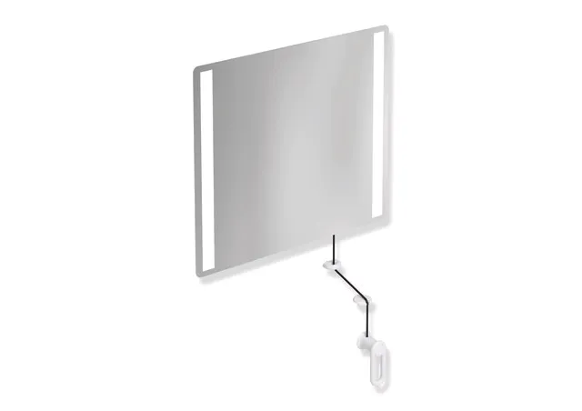 HEWI LED-Kippspiegel basic Serie 801, rechteckig, Signalweiß HEWI LED-Kippspiegel basic Serie 801, rechteckig, Signalweiß