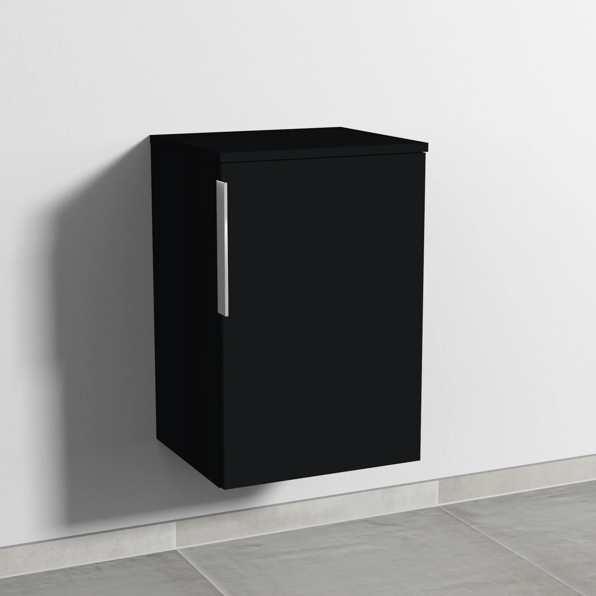 Sanipa Unterschrank „3way“ 400 × 580 × 345 mm Anschlag rechts, in Schwarz (matt), Anschlag rechts