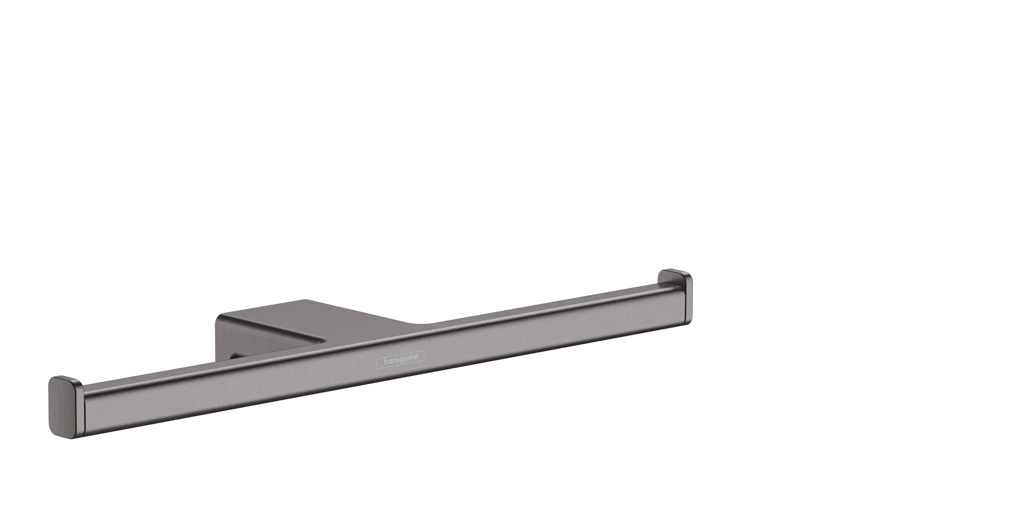 Hansgrohe AddStoris Q Doppel-Papierrollenhalter, Brushed Black Chrome, Wandmontage, für 2 Papierrollen
