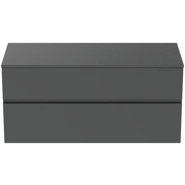 Ideal Standard Waschtischunterschrank Finesse 1202x505x558mm 2 Auszüge Anthrazit matt