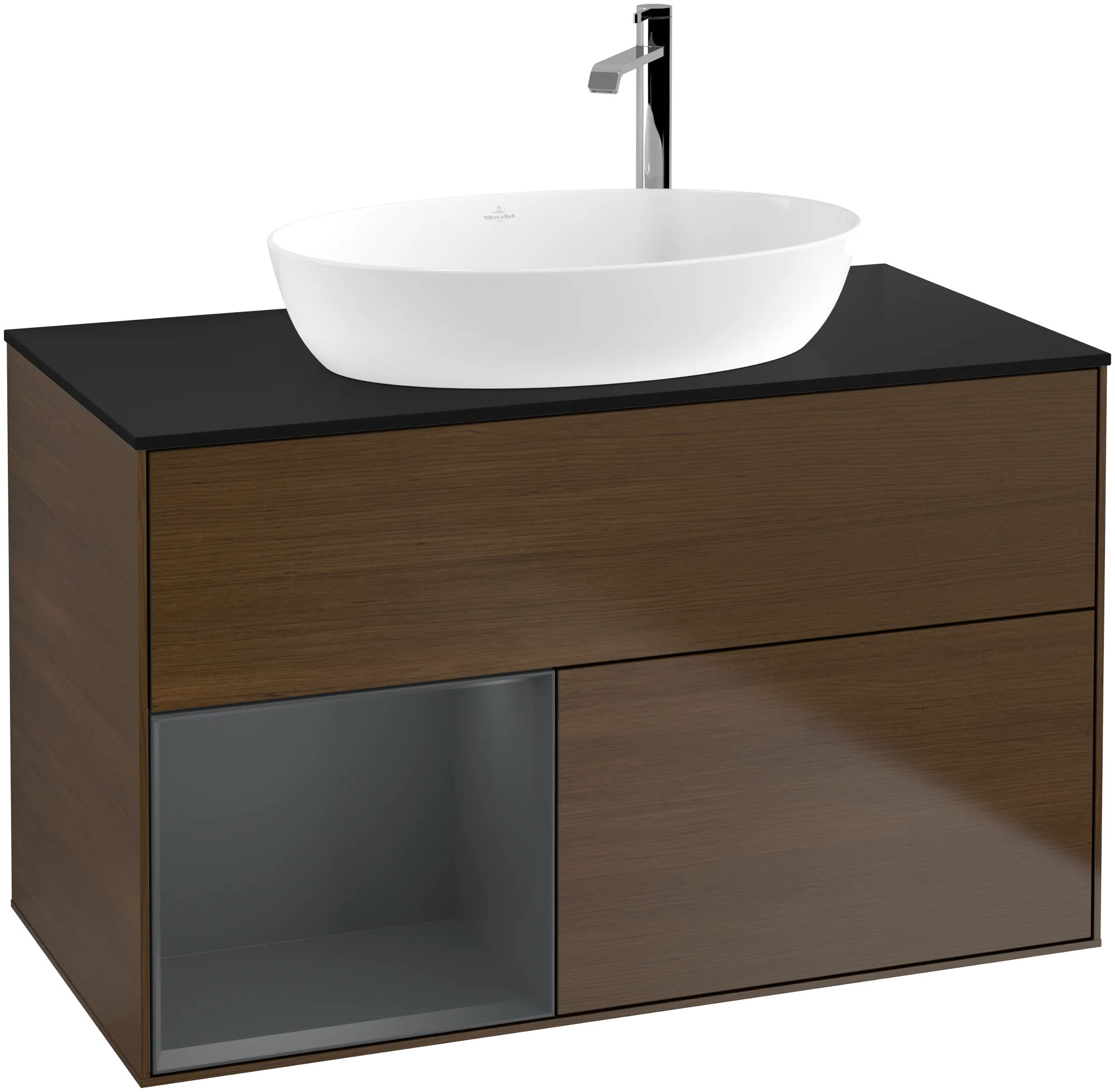 Villeroy & Boch Waschbeckenunterschrank Finion F89, 1000 x 603 x 501 mm, mit Beleuchtung, 2 Auszüge