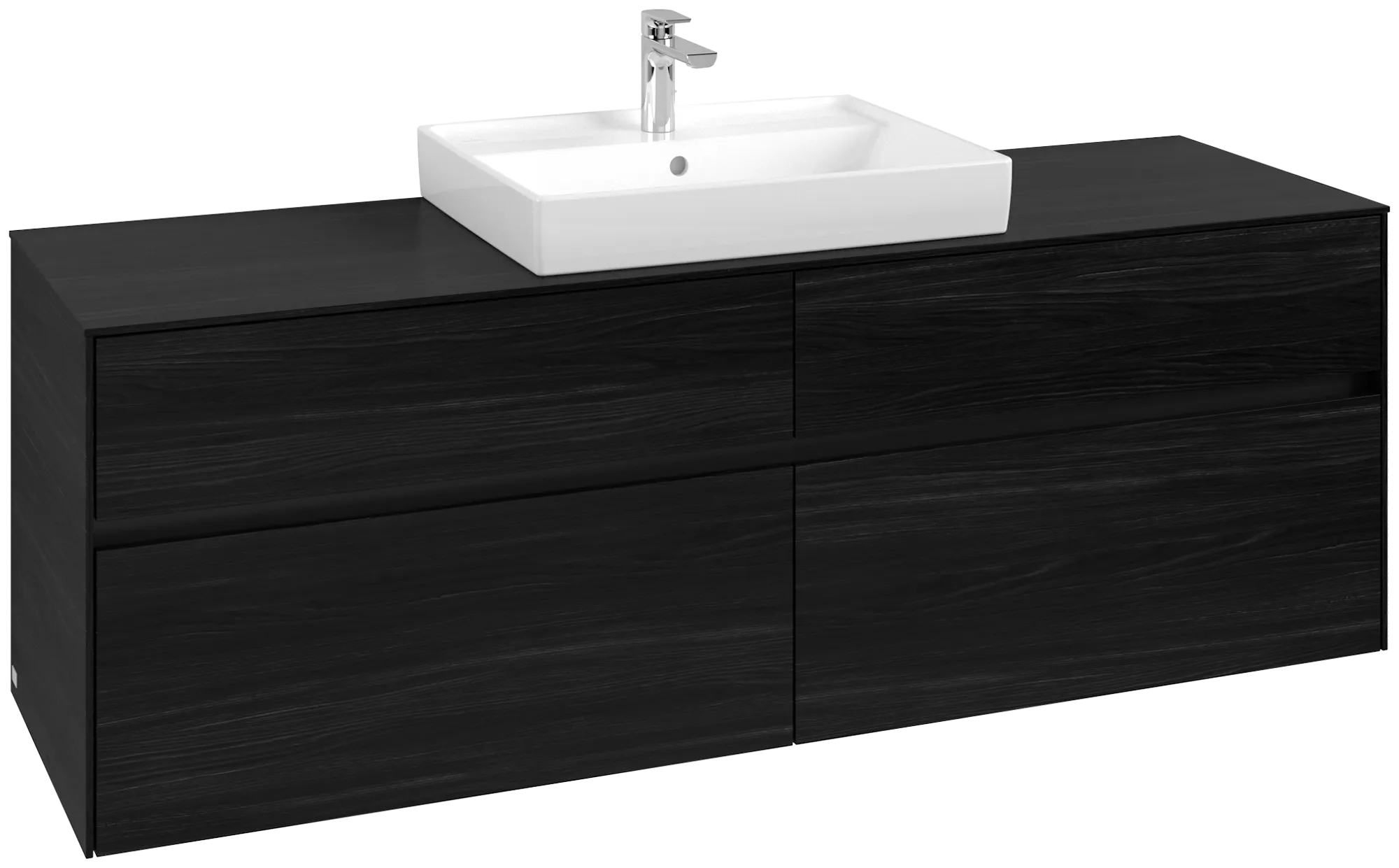 Villeroy & Boch Collaro Waschbeckenunterschrank C025B0, 1600 x 548 x 500 mm, Black Oak