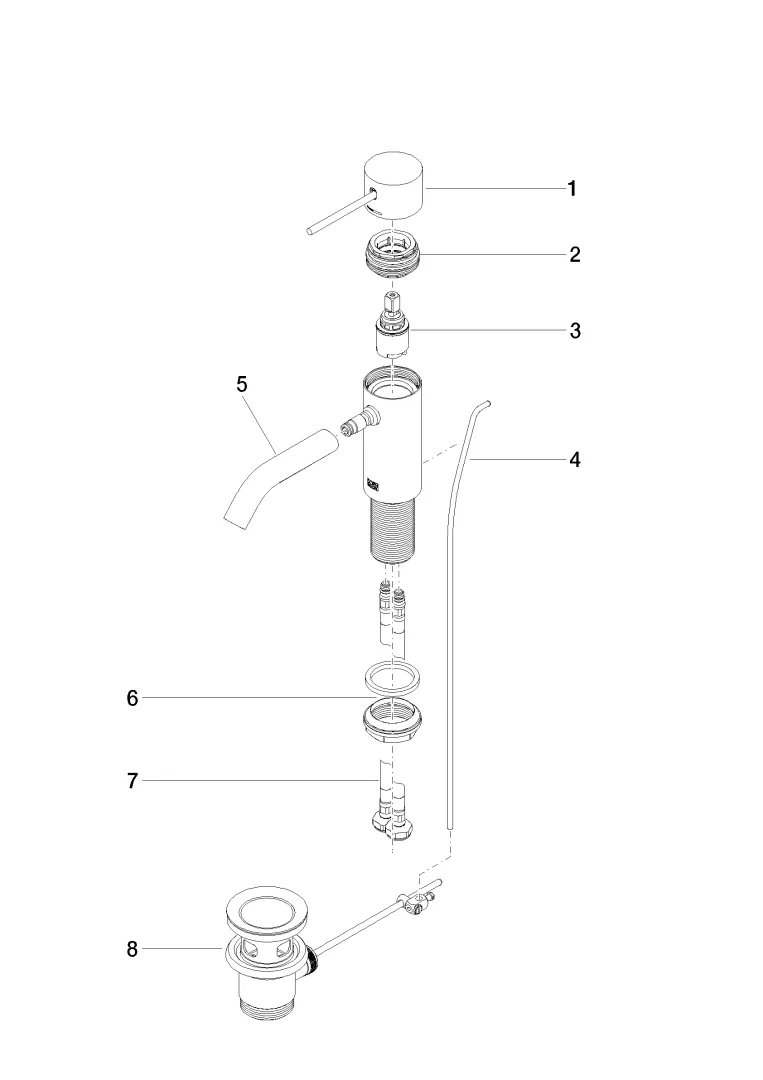 Waschtisch-Einhandbatterie mit Ablaufgarnitur META Chrom 33501662 Waschtisch-Einhandbatterie mit Ablaufgarnitur META Chrom 33501662