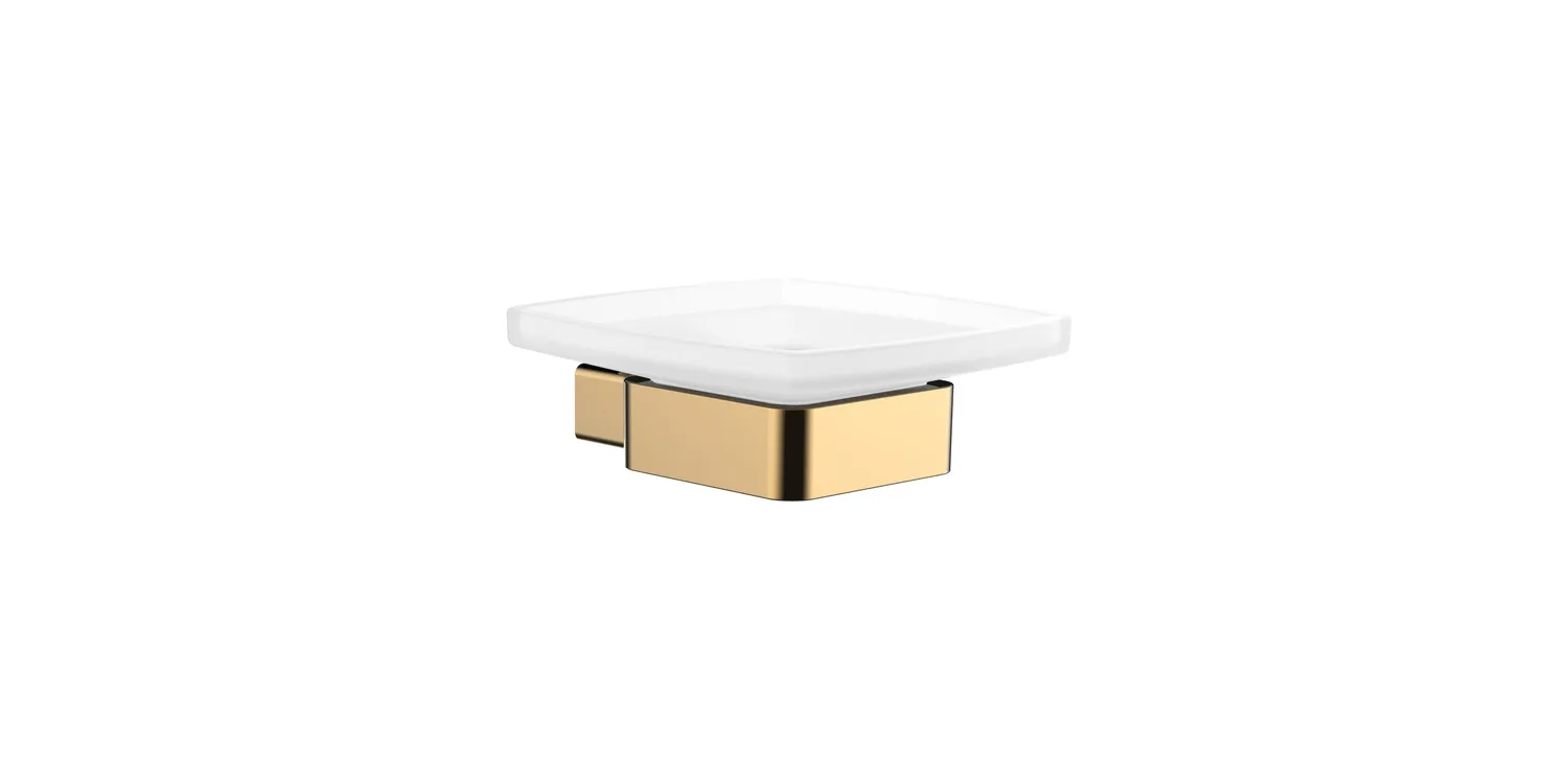loft SeifenhalterGlasteil satiniert, gold