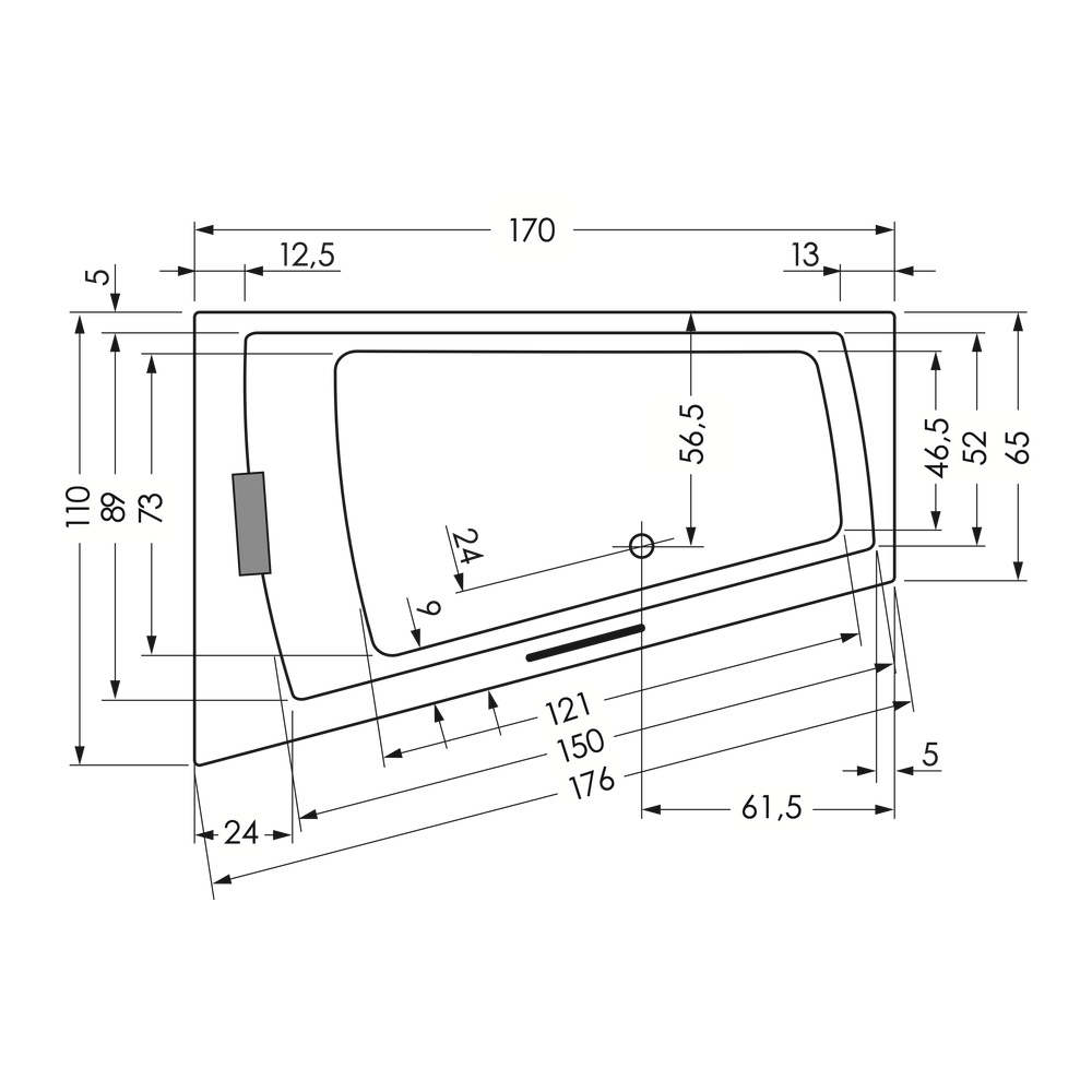 repaBAD Badewanne „Genf Duo“ trapez 1700 mm, rechts in Weiß repaBAD Badewanne „Genf Duo“ trapez 1700 mm, rechts in Weiß