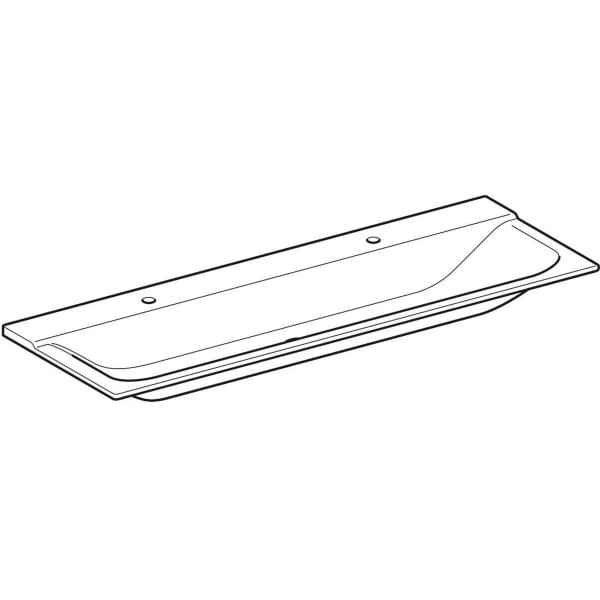 Xeno² Möbelwaschtisch: B=140cm, T=48cm, Hahnloch=links und rechts, Überlauf=ohne, weiß / matt Xeno² Möbelwaschtisch: B=140cm, T=48cm, Hahnloch=links und rechts, Überlauf=ohne, weiß / matt
