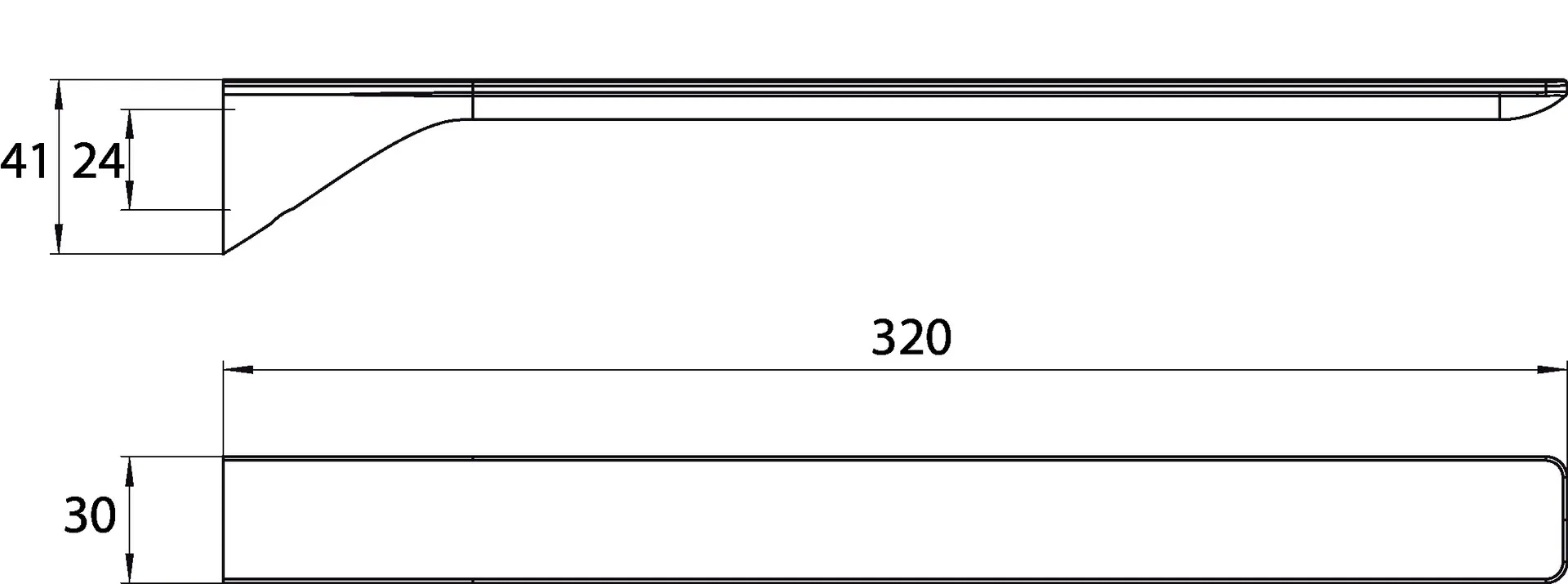 art Handtuchhalter starr 1-armig, 320 mm, chrom art Handtuchhalter starr 1-armig, 320 mm, chrom