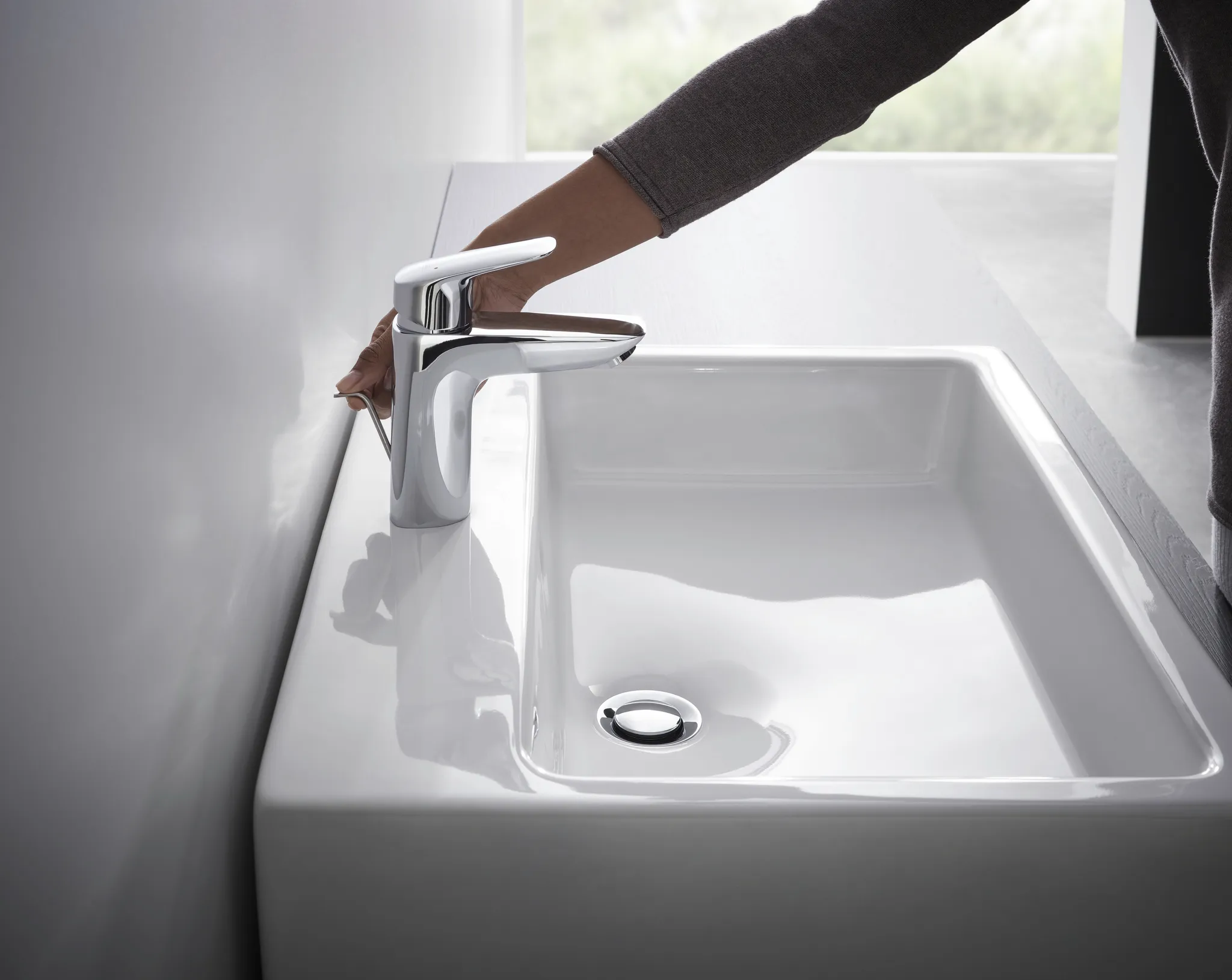 Hansgrohe Logis Einhebel-Waschtischmischer 100 mit Zugstangen-Ablaufgarnitur, Chrom Hansgrohe Logis Einhebel-Waschtischmischer 100 mit Zugstangen-Ablaufgarnitur, Chrom