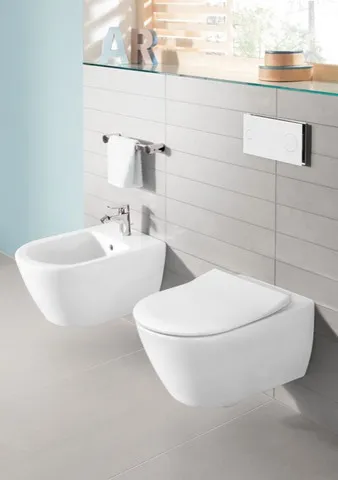 Villeroy & Boch WC-Sitz SlimSeat „Subway 2.0“ inkl. Deckel 43,2 × 35,8 × 43,9 × 4,3 cm in Weiß Alpin, Quick Release, Soft Closing