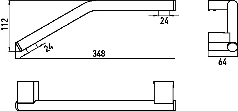 emco Badewannengriff „system 2“ 348 mm in chrom