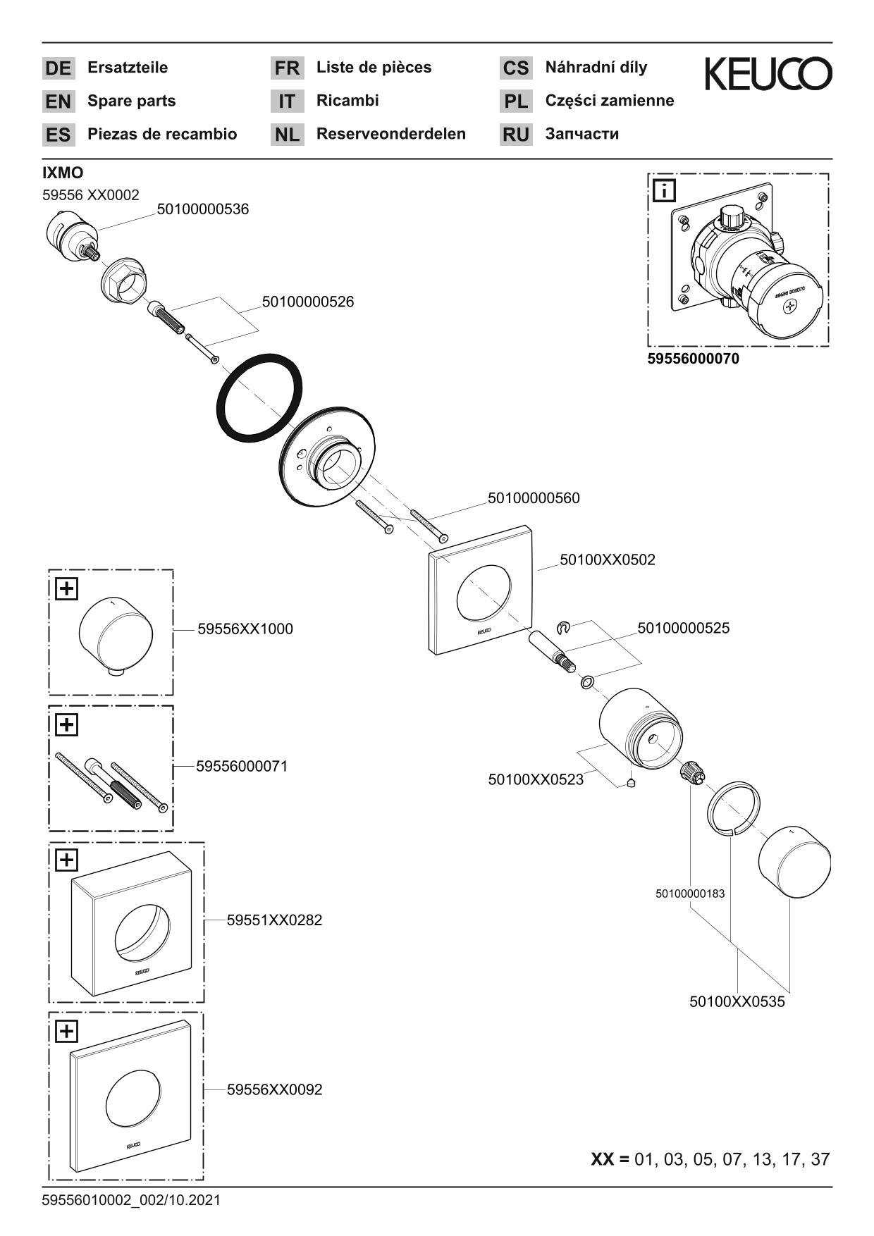 IXMO 2-Wege Umstellventil Unterputz DN15, eckig Sonderangebot 59556010002 IXMO 2-Wege Umstellventil Unterputz DN15, eckig Sonderangebot 59556010002