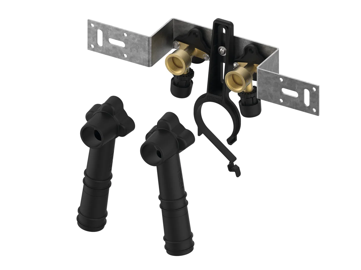 TECElogo-Ax Montageeinheit 80 mm mit Wandscheibe Dimension 16 × Rp 1/2″, Si-Bronze, HT-Bogenhalter TECElogo-Ax Montageeinheit 80 mm mit Wandscheibe Dimension 16 × Rp 1/2″, Si-Bronze, HT-Bogenhalter