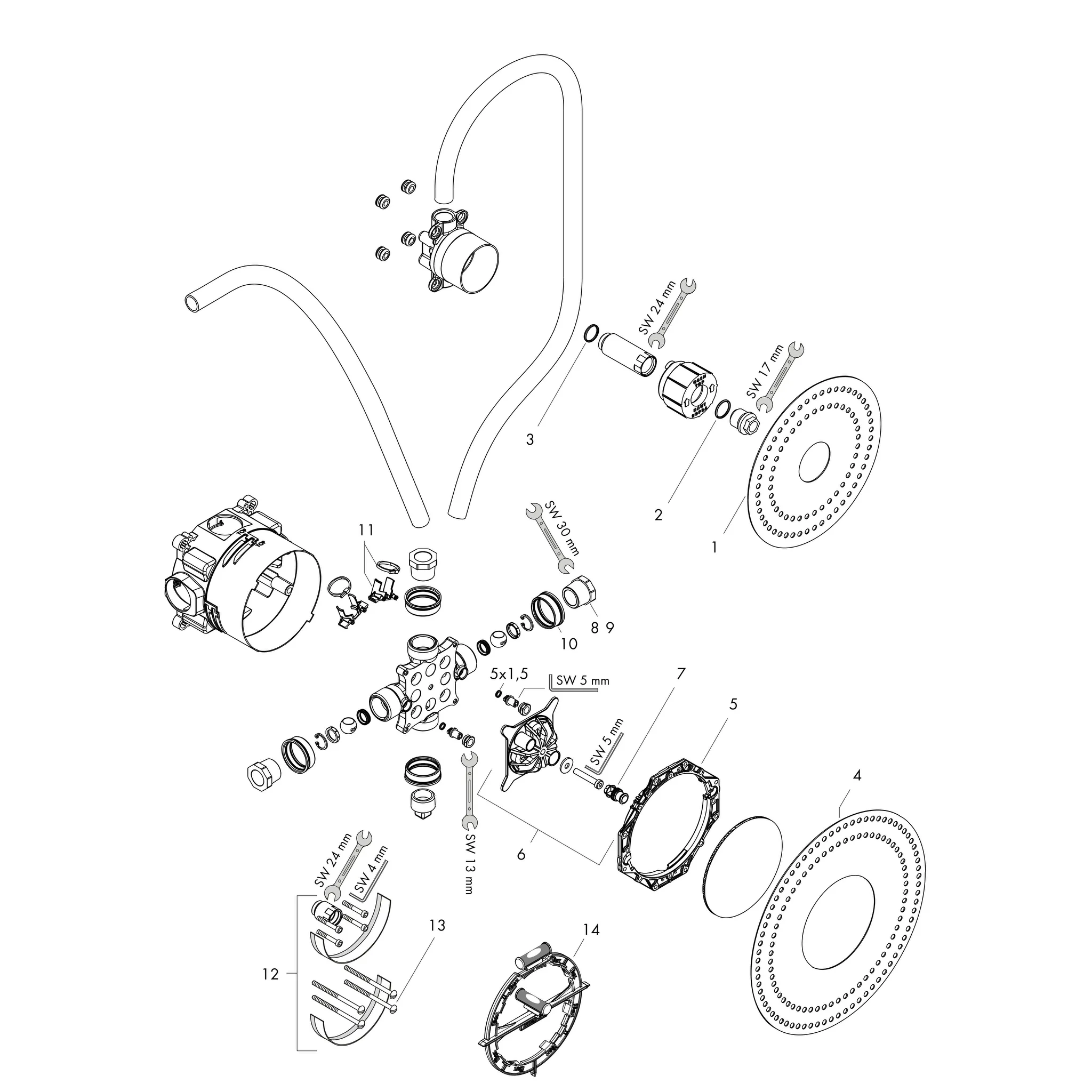 Waschtischmischer Elektronik Axor Grundkörper Wandversion Waschtischmischer Elektronik Axor Grundkörper Wandversion