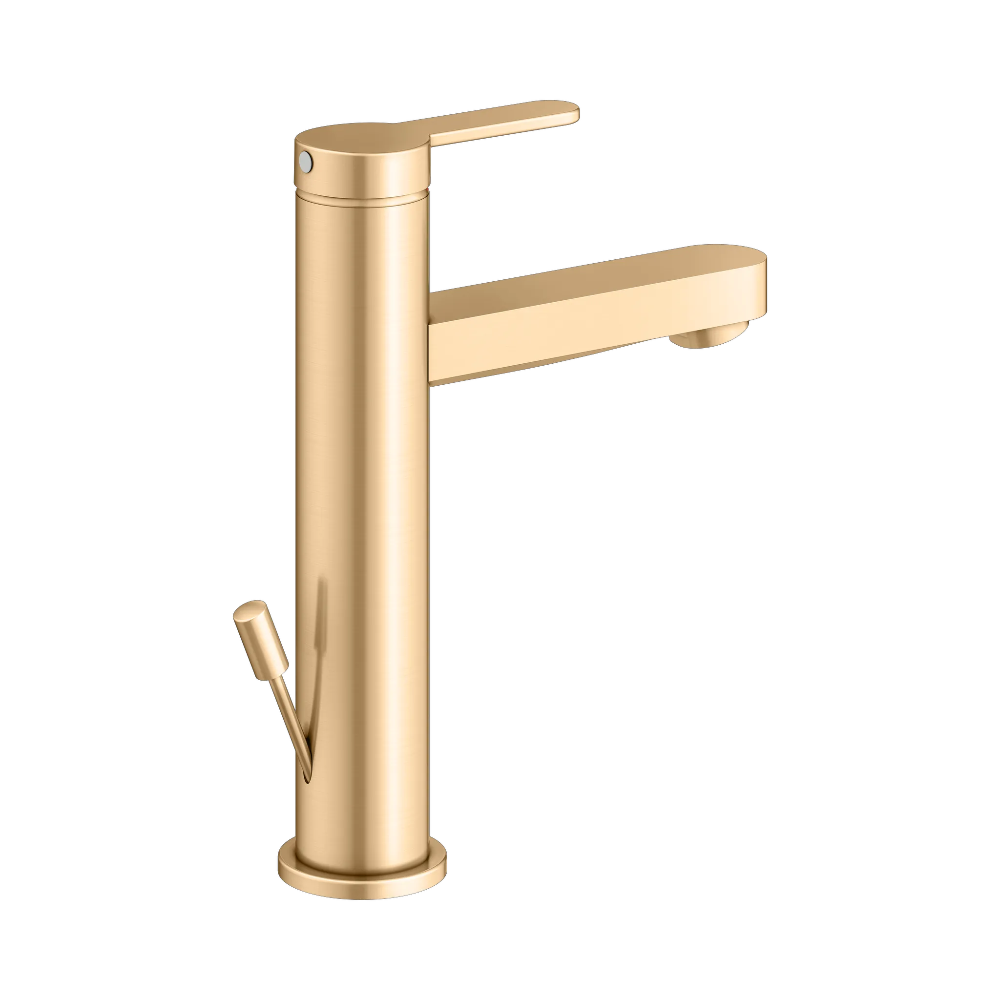 IXMO Einhebel-Waschtischmischer 130 IXMO Flat, Rosette rund Messing gebürstet IXMO Einhebel-Waschtischmischer 130 IXMO Flat, Rosette rund Messing gebürstet