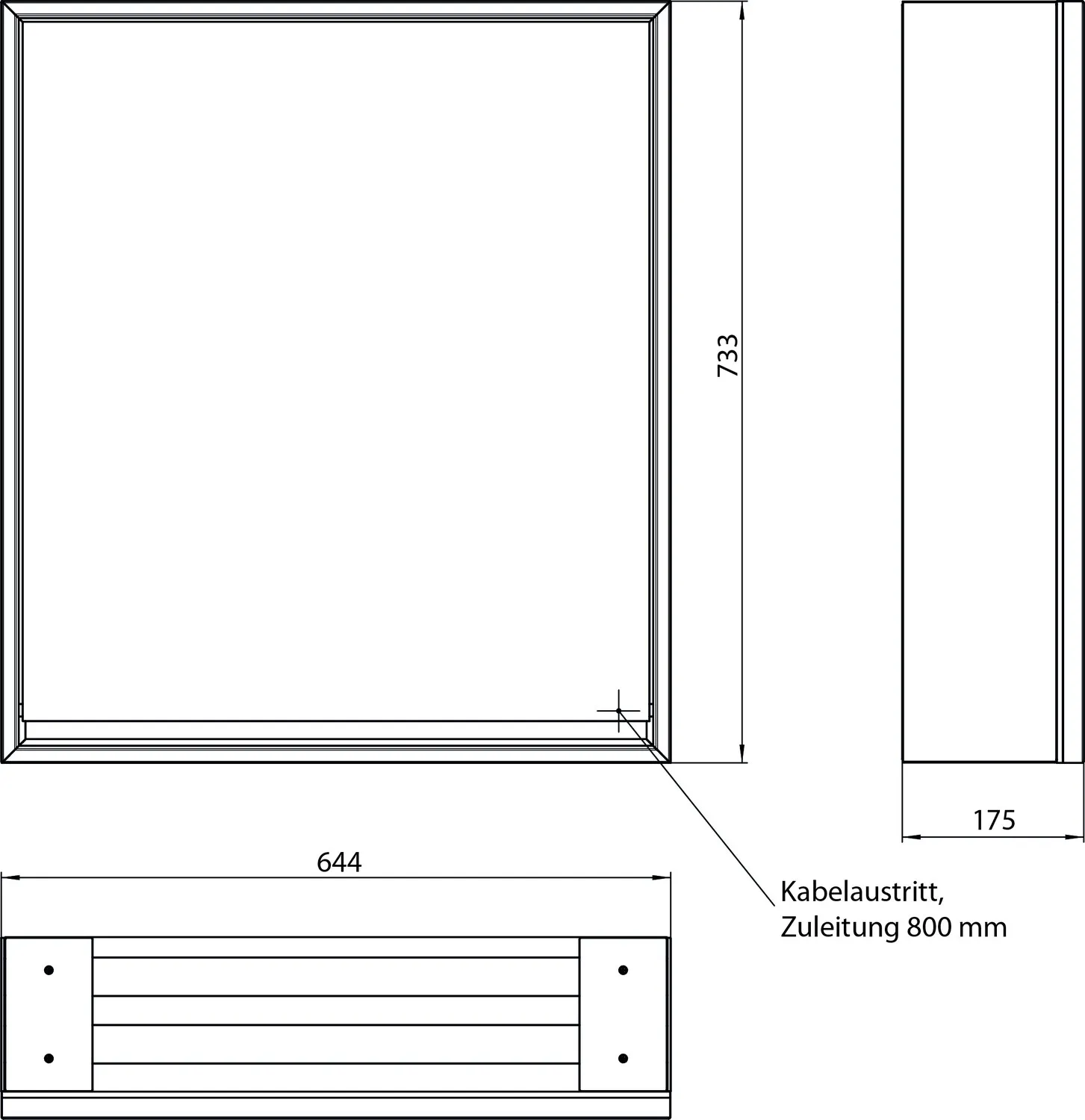 emco Spiegelschrank „loft“ 64,4 × 73,3 × 17,5 cm
