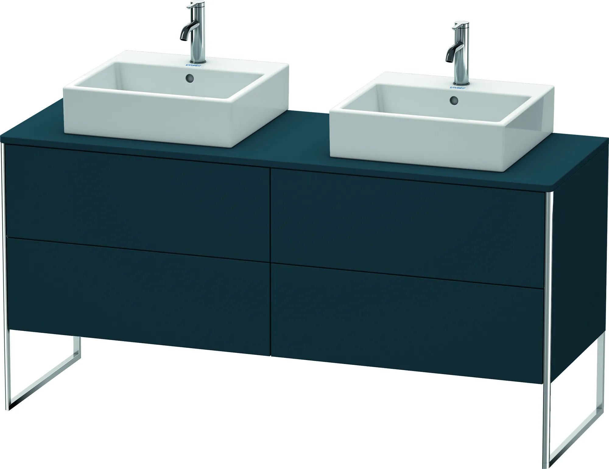 Duravit Waschtischunterschrank bodenstehend „XSquare“ 160 × 77,8 × 54,8 cm Nachtblau Seidenmatt Duravit Waschtischunterschrank bodenstehend „XSquare“ 160 × 77,8 × 54,8 cm Nachtblau Seidenmatt