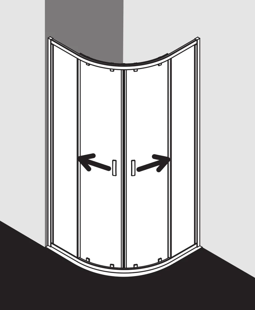 Kermi Duschdesign IBIZA 2000 Viertelkreis-Duschkabine (Gleittüren) I2 T20