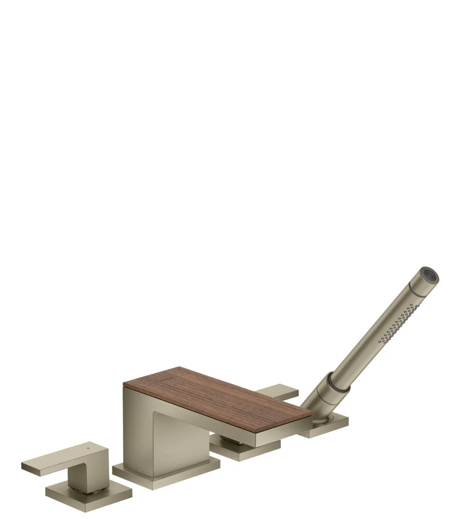 Hansgrohe AXOR MyEdition Platte 200 mm, Amerikanischer Nussbaum, abnehmbar