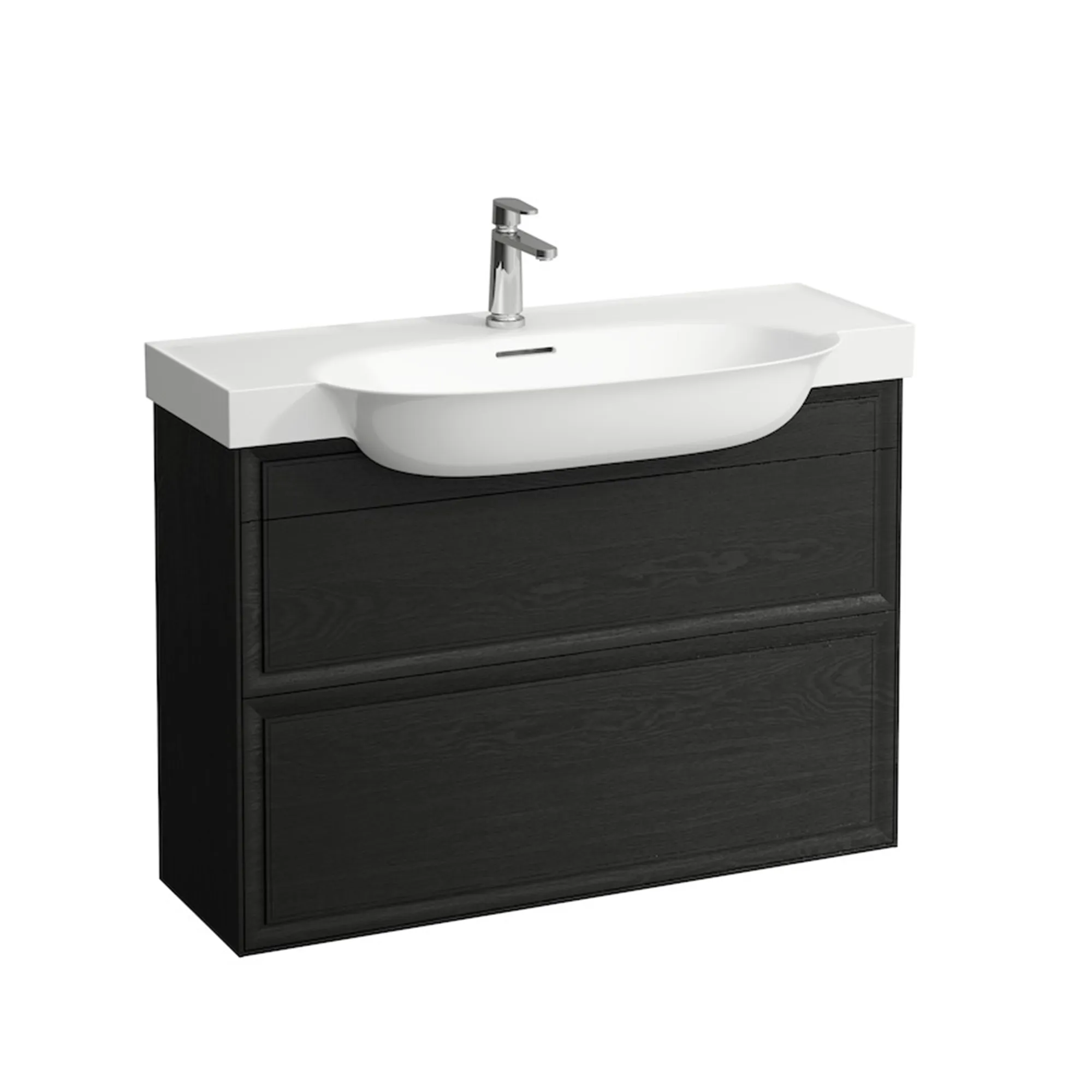 Laufen Waschtischunterbau „THE NEW CLASSIC“ 315 × 665 × 975 mm Eiche geschwärzt