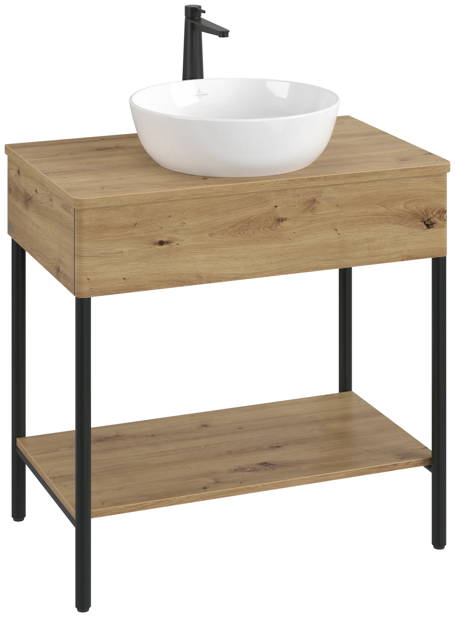 Villeroy & Boch Waschbeckenunterschrank Artis L63051TS, Eckig Oak Natural Touch, 800x782x500mm, mit Beleuchtung und Push-to-open Funktion Villeroy & Boch Waschbeckenunterschrank Artis L63051TS, Eckig Oak Natural Touch, 800x782x500mm, mit Beleuchtung und Push-to-open Funktion