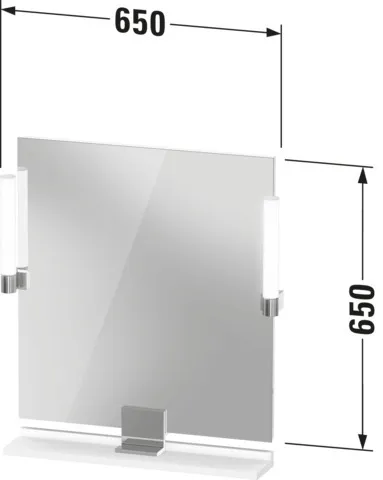 Duravit Spiegel „Sivida“ 65 × 65 cm in Diamantschwarz Duravit Spiegel „Sivida“ 65 × 65 cm in Diamantschwarz