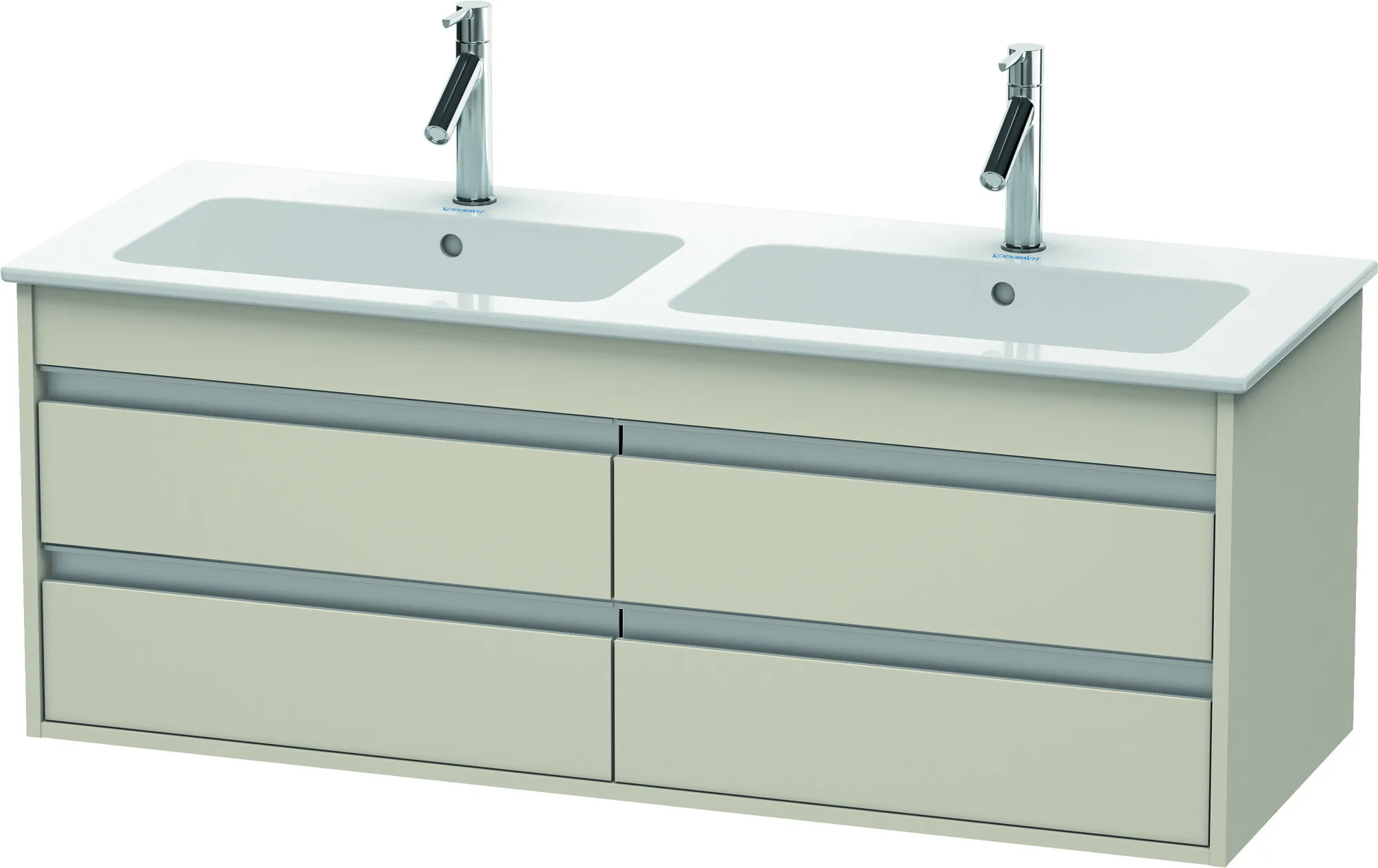 Duravit Waschtischunterschrank wandhängend „Ketho“ 127 × 48 × 47,5 cm Taupe Matt Duravit Waschtischunterschrank wandhängend „Ketho“ 127 × 48 × 47,5 cm Taupe Matt