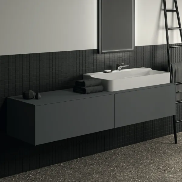 Ideal Standard Waschtischunterschrank Conca, 2 Auszüge, anthrazit