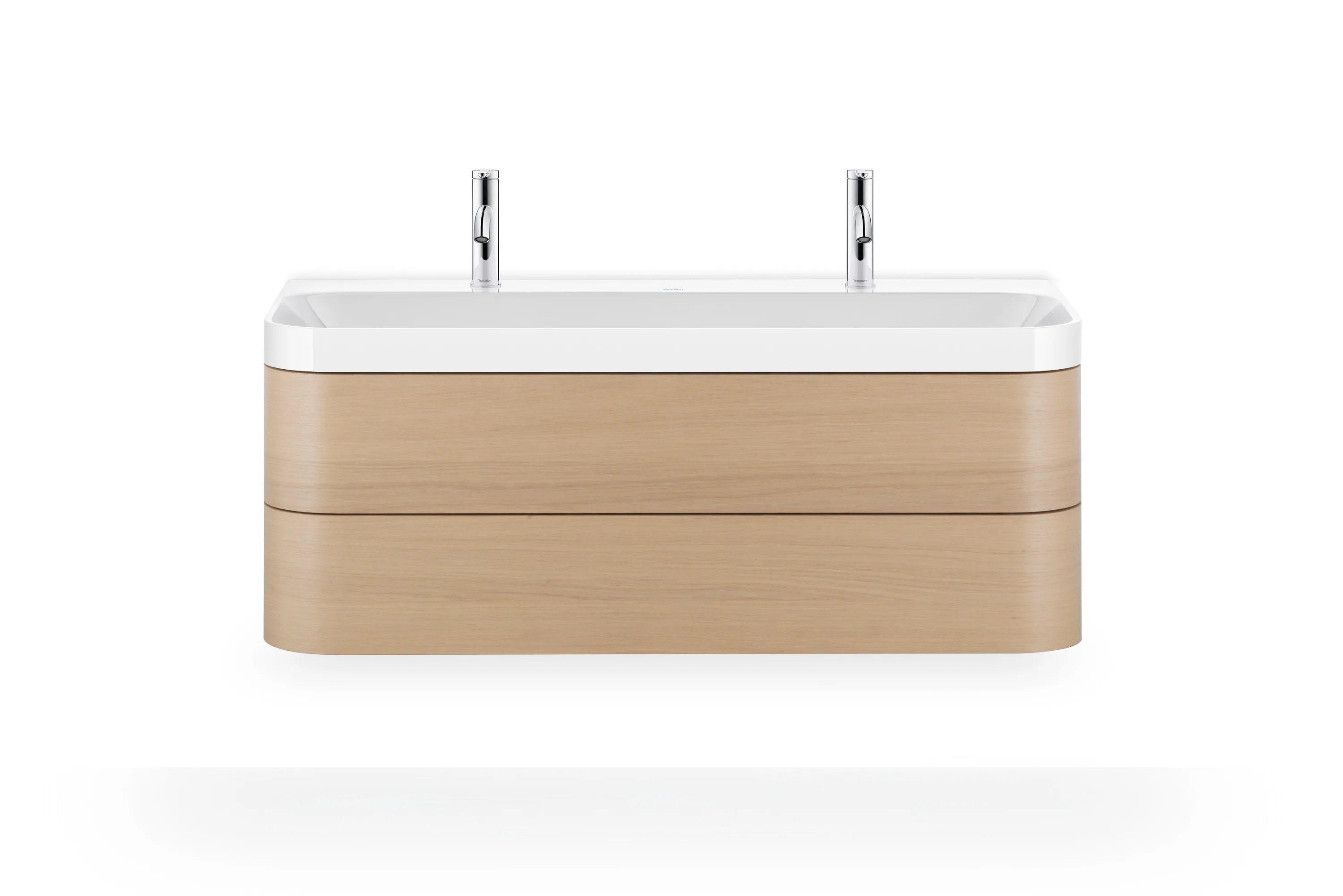 Duravit Waschtischunterschrank c-shaped Set wandhängend „Happy D.2 Plus“ 117,5 × 48 × 49 cm Mediterrane Eiche Duravit Waschtischunterschrank c-shaped Set wandhängend „Happy D.2 Plus“ 117,5 × 48 × 49 cm Mediterrane Eiche