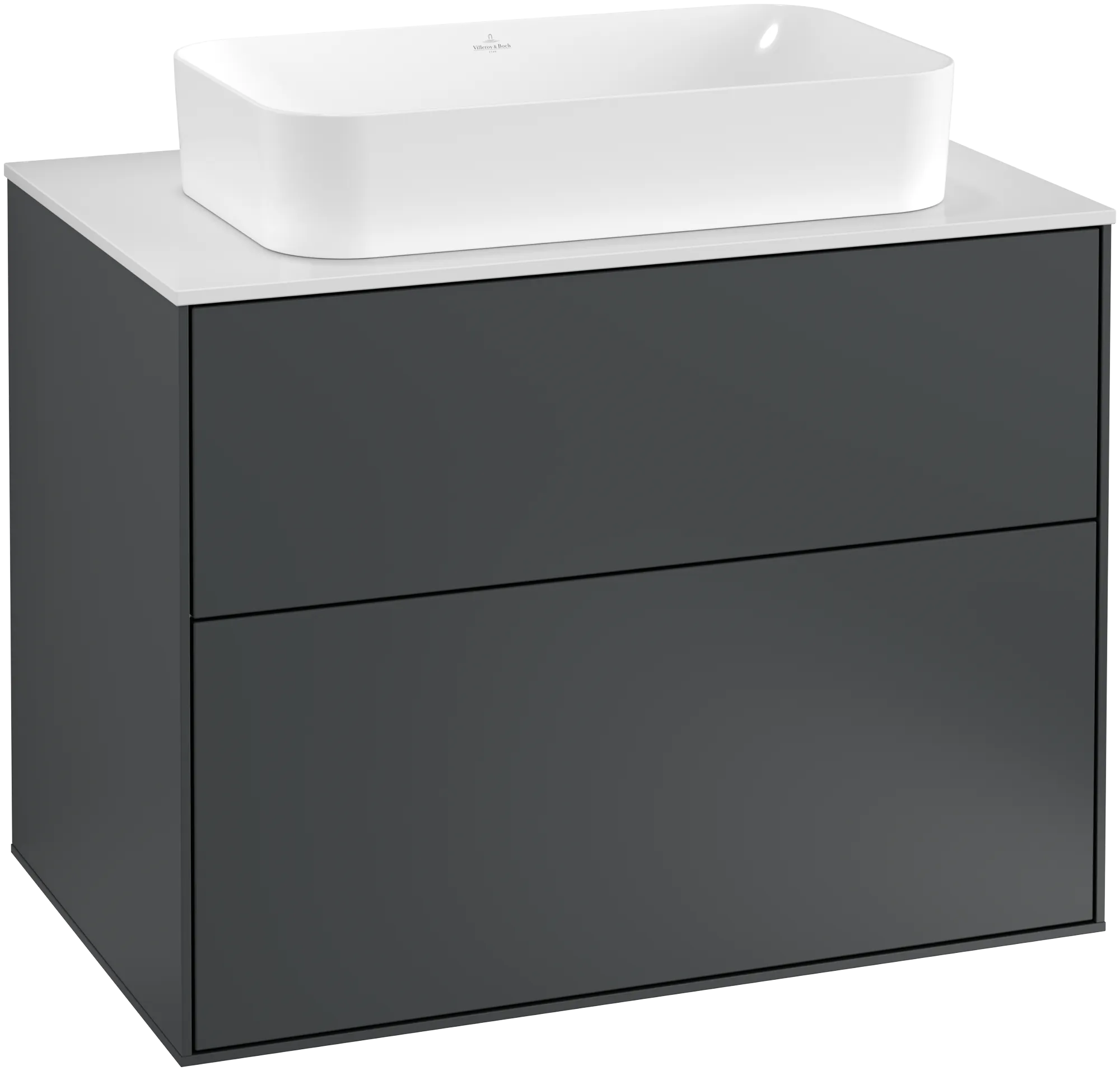 Villeroy & Boch Waschbeckenunterschrank Finion F22, Midnight Blue Matt Lacquer, 800x603x501 mm, mit SoftClosing und Push-to-open Funktion Villeroy & Boch Waschbeckenunterschrank Finion F22, Midnight Blue Matt Lacquer, 800x603x501 mm, mit SoftClosing und Push-to-open Funktion