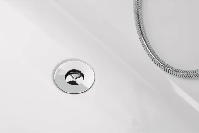 Villeroy & Boch Badewanne „Antheus“ freistehend oval 155 × 75 cm, Mittelablauf in Weiß Alpin