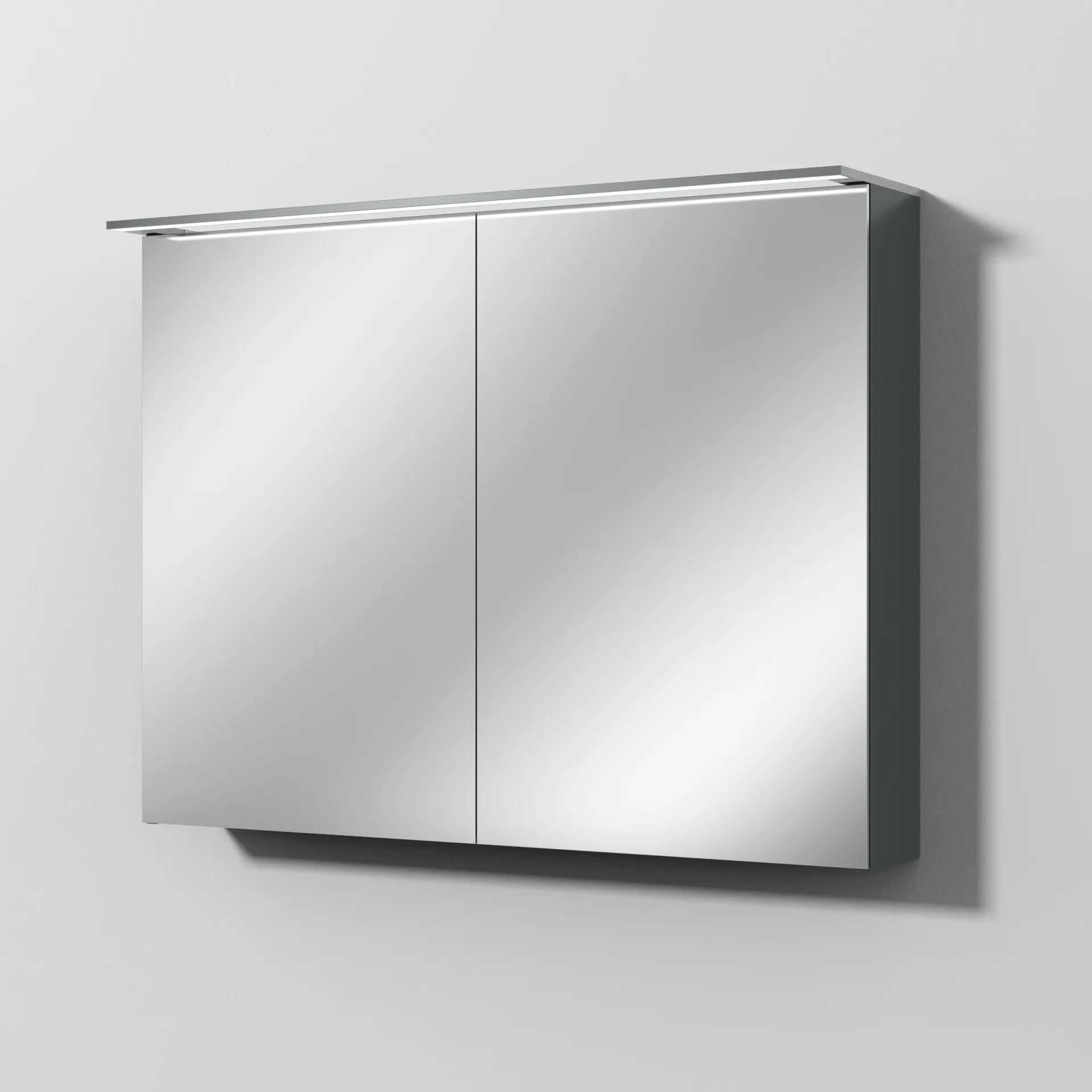 Sanipa Wandvorbau Spiegelschrank „Malte“ 1000 × 750 × 149 mm in Anthrazit (glanz) Sanipa Wandvorbau Spiegelschrank „Malte“ 1000 × 750 × 149 mm in Anthrazit (glanz)