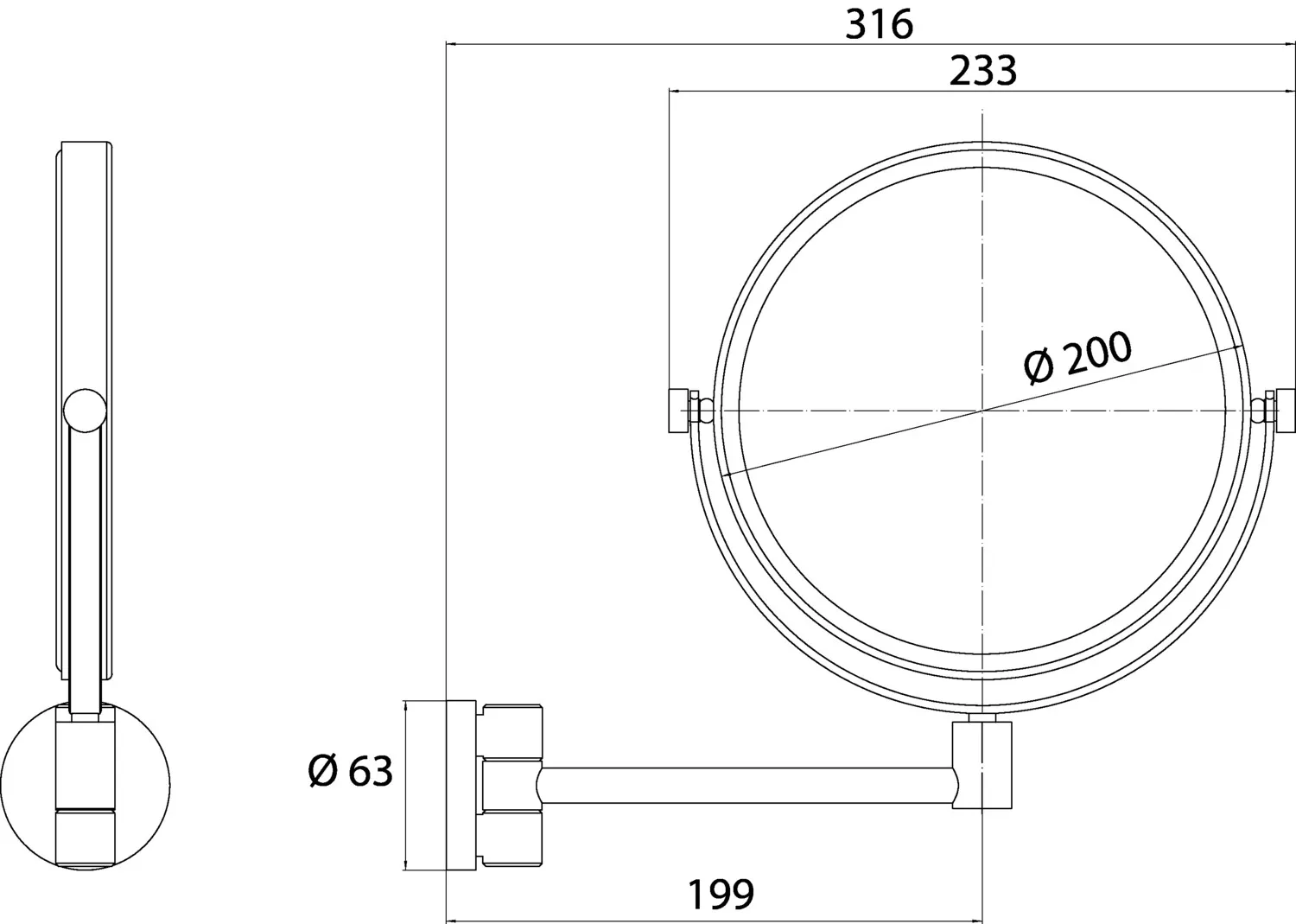 emco Kosmetikspiegel „pure“ Rund in chrom emco Kosmetikspiegel „pure“ Rund in chrom