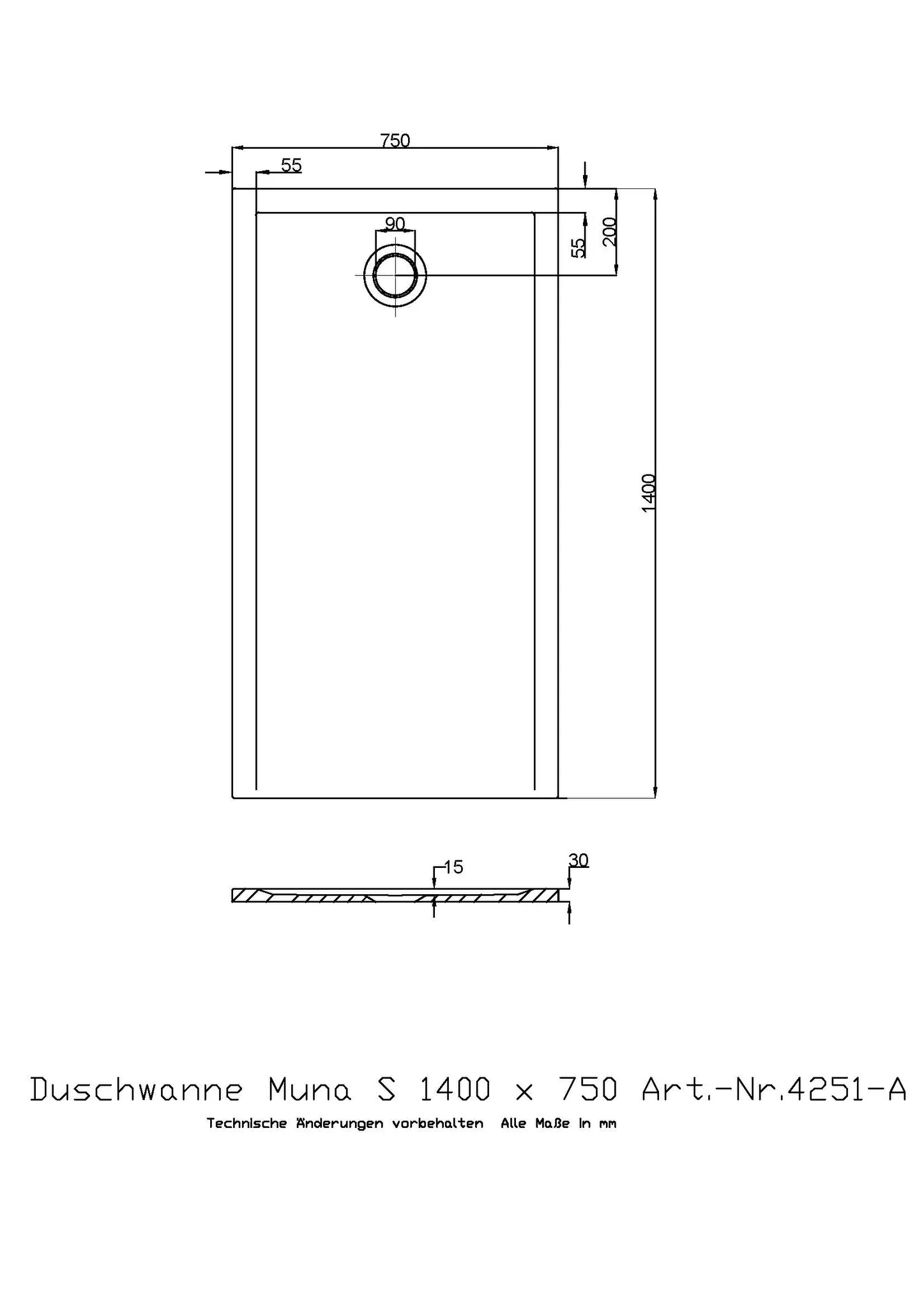 Hoesch Muna S Duschwanne Mineralguss Solique Weiß matt Hoesch Muna S Duschwanne Mineralguss Solique Weiß matt