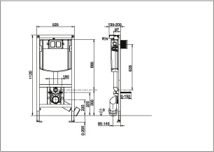 Set-Vorwandelement mit WC-Combi-Pack und Betätigungsplatte in mattchrom Set-Vorwandelement mit WC-Combi-Pack und Betätigungsplatte in mattchrom
