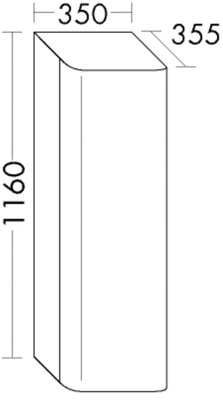 burgbad Hochschrank „b:me“ 390 × 1160 × 1240 mm in Weiß Solid Matt burgbad Hochschrank „b:me“ 390 × 1160 × 1240 mm in Weiß Solid Matt