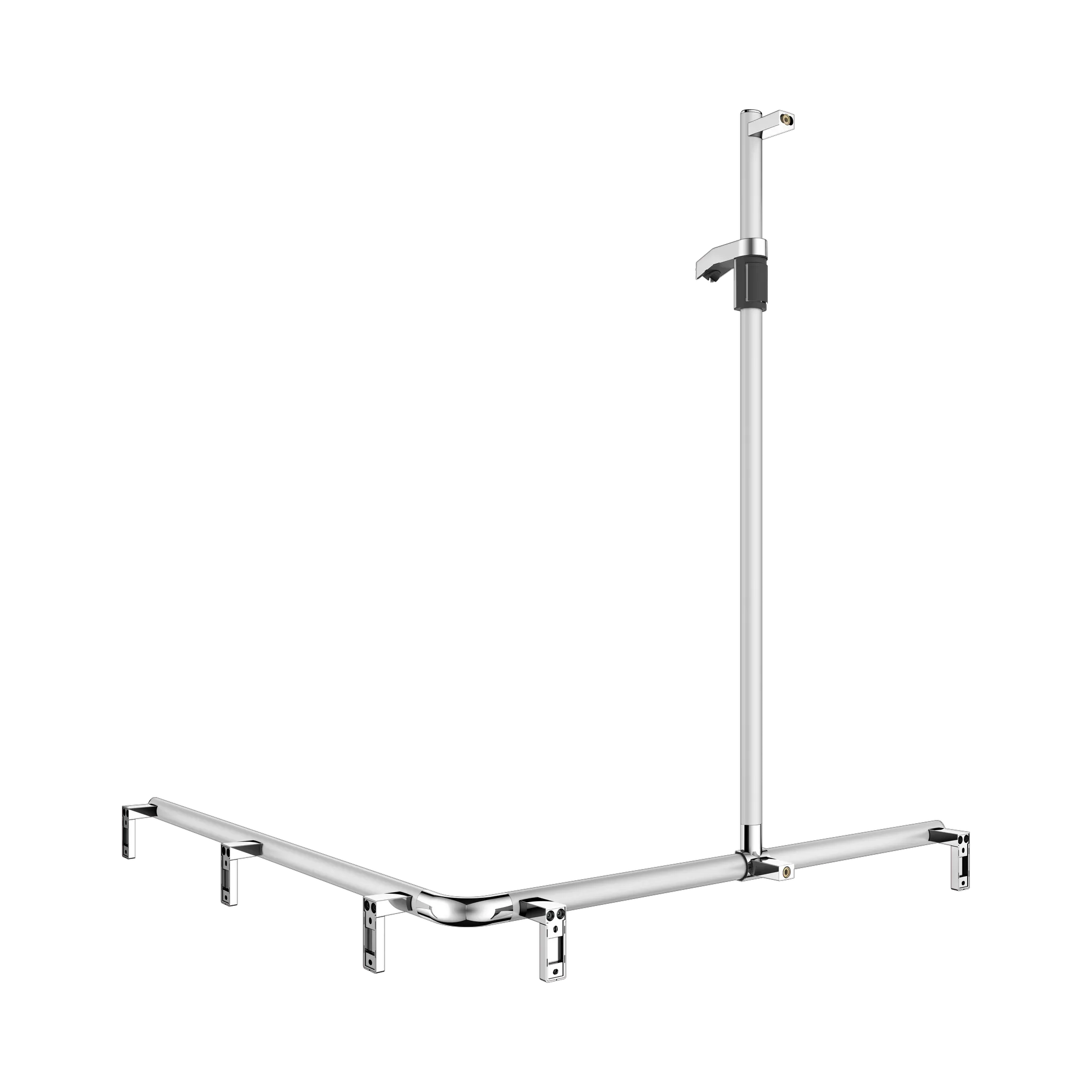KEUCO AXESS Duschhandlauf mit Brausestange links 1140/1140/1300 mm silber-eloxiert KEUCO AXESS Duschhandlauf mit Brausestange links 1140/1140/1300 mm silber-eloxiert
